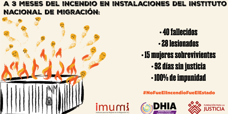 3 meses sin justicia para víctimas del incendio en estación migratoria de Ciudad Juárez