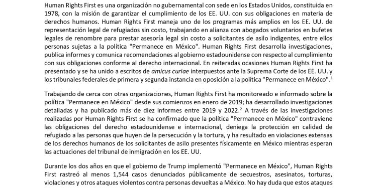 Amicus Curiae Human Rights First