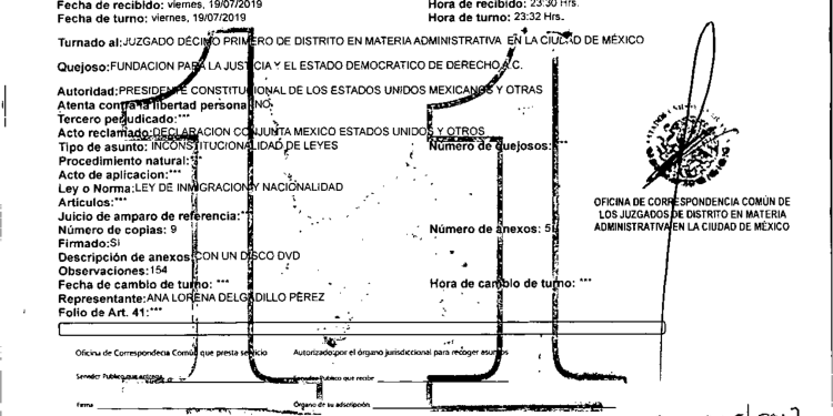 Demanda de Amparo por la Declaración Conjunta entre Estados Unidos y México