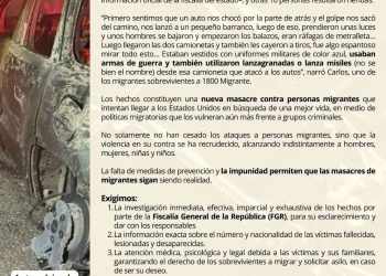 Posicionamiento público sobre Masacre de Sáric