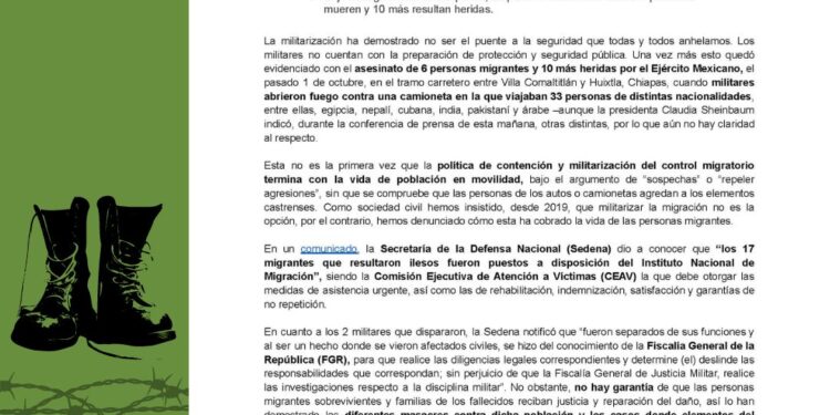 La militarización de la migración mata