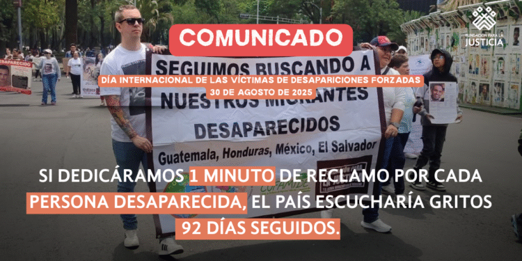 Si dedicáramos 1 minuto de reclamo por cada persona desaparecida, el país escucharía gritos 92 días seguidos