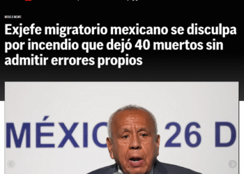 Exjefe migratorio mexicano se disculpa por incendio que dejó 40 muertos sin admitir errores propios