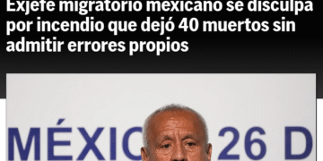 Exjefe migratorio mexicano se disculpa por incendio que dejó 40 muertos sin admitir errores propios
