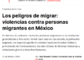 Los peligros de migrar: violencias contra personas migrantes en México