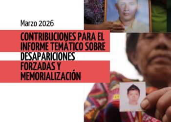 Contribuciones para el Informe temático sobre desapariciones forzadas y memorialización