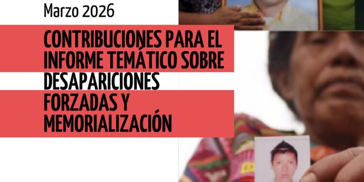 Contribuciones para el Informe temático sobre desapariciones forzadas y memorialización