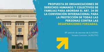 Propuesta de Organizaciones de Derechos Humanos y Colectivos de Familias para abordar el Art 34 de la Convención Internacional para la Protección de Todas las Personas contra las Desapariciones Forzadas.