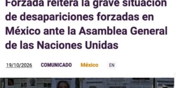 Comunicado: Comité contra la Desaparición Forzada reitera la grave situación de desapariciones forzadas en México ante la Asamblea General de las Naciones Unidas